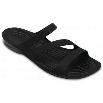 Crocs Swiftwater™ Sandal Badtofflor Dam Svarta | Sverige 0597NWYB